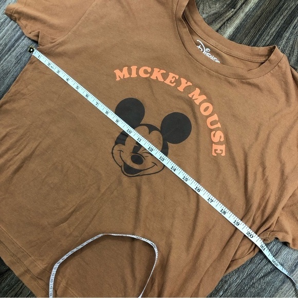 American Eagle Outfitters Disney Mickey Mouse 70's Vibe Boxy Slight Crop Top - Picture 5 of 9